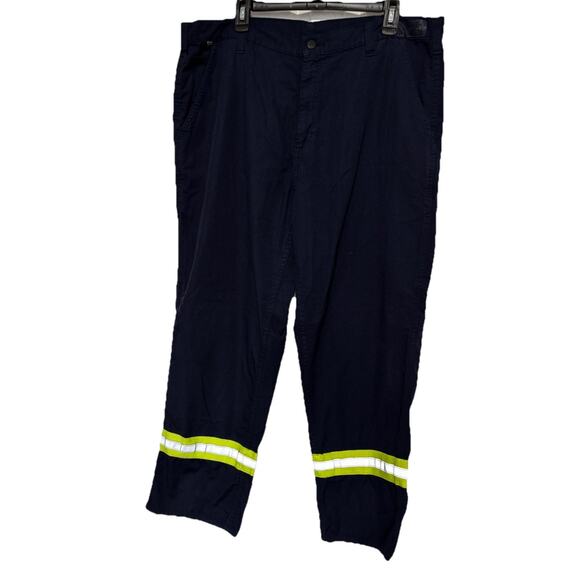 Carhartt FR Flame Resistant Jeans Mens 38x30 Blue Safety Stripe High Visibility - Picture 1 of 7